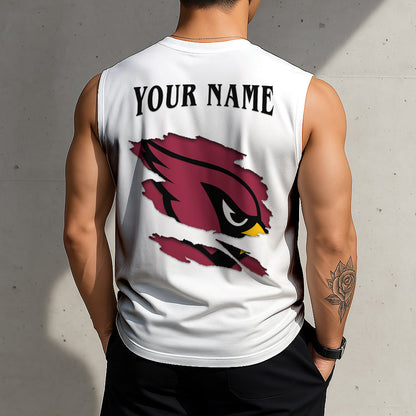 LIMITED EDITION - NEW CUSTOMIZED NFL20 ARC ARIZONA CARDINALS TANKTOP & GYM SHIRT