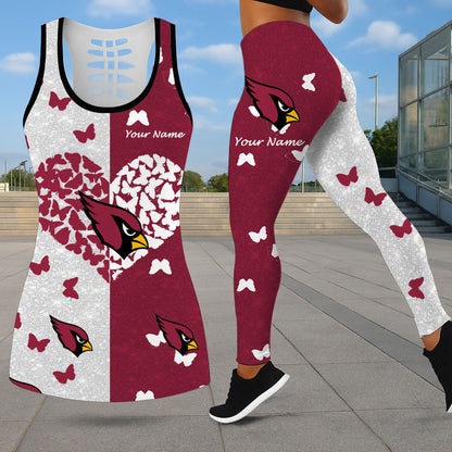 LIMITED EDITION - NEW CUSTOMIZED NFL20 ARC ARIZONA CARDINALS LEGGINGS & HOLLOW TANK TOP SET