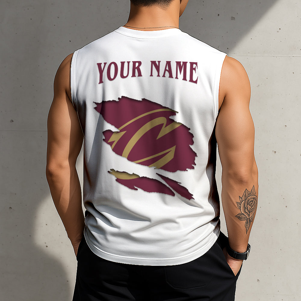 LIMITED EDITION - NEW CUSTOMIZED NBA02 CCA CLEVELAND CAVALIERS TANKTOP & GYM SHIRT