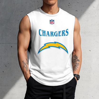 LIMITED EDITION - NEW CUSTOMIZED NFL09 LAC LOS ANGELES CHARGERS TANKTOP & GYM SHIRT