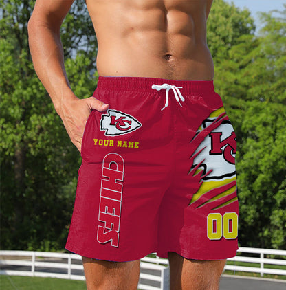 LIMITED EDITION - NEW PREMIUM NFL01 KCC KANSAS CITY CHIEFS SHORT PANTS