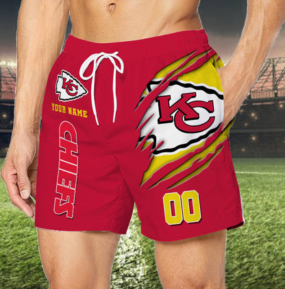LIMITED EDITION - NEW PREMIUM NFL01 KCC KANSAS CITY CHIEFS SHORT PANTS