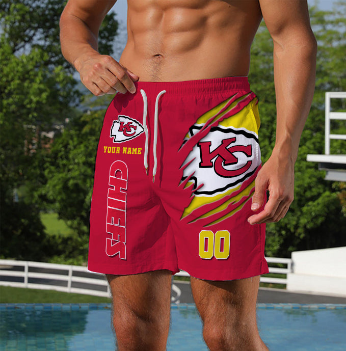 LIMITED EDITION - NEW PREMIUM NFL01 KCC KANSAS CITY CHIEFS SHORT PANTS