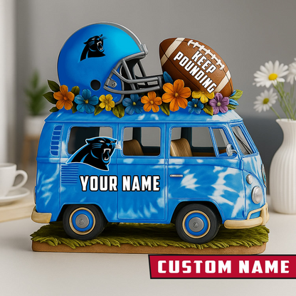 LIMITED EDITION - NEW CUSTOMIZED NFL23 CLP CAROLINA PANTHERS BUS ACRYLIC BLOCK