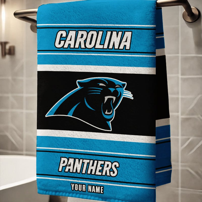 LIMITED EDITION - NEW CUSTOMIZED NFL23 CLP CAROLINA PANTHERS BEACH & BATH TOWEL (KIDS & ADULTS)
