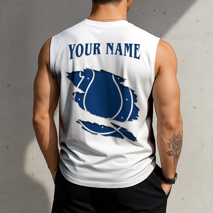LIMITED EDITION - NEW CUSTOMIZED NFL17 IDC INDIANAPOLIS COLTS TANKTOP & GYM SHIRT