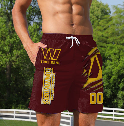LIMITED EDITION - NEW PREMIUM NFL12 WTC WASHINGTON COMMANDERS SHORT PANTS