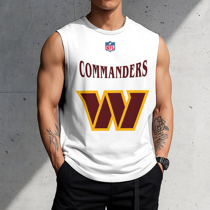 LIMITED EDITION - NEW CUSTOMIZED NFL12 WTC WASHINGTON COMMANDERS TANKTOP & GYM SHIRT
