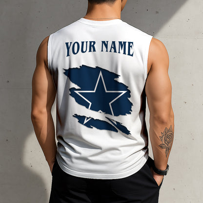 LIMITED EDITION - NEW CUSTOMIZED NFL21 DCB DALLAS COWBOYS TANKTOP & GYM SHIRT