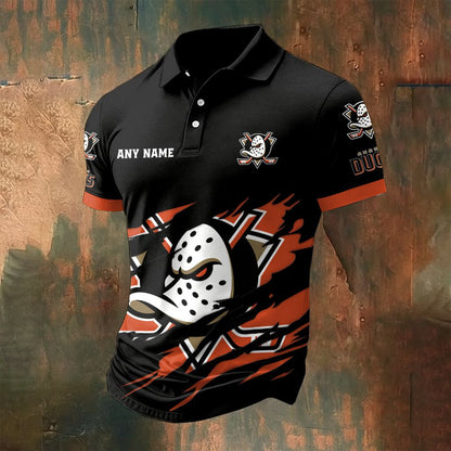 LIMITED EDITION - NEW CUSTOMIZED NHL09 AHD ANAHEIM DUCKS POLO SHIRT