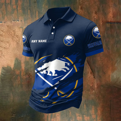 LIMITED EDITION - NEW CUSTOMIZED NHL28 BFS BUFFALO SABRES POLO SHIRT