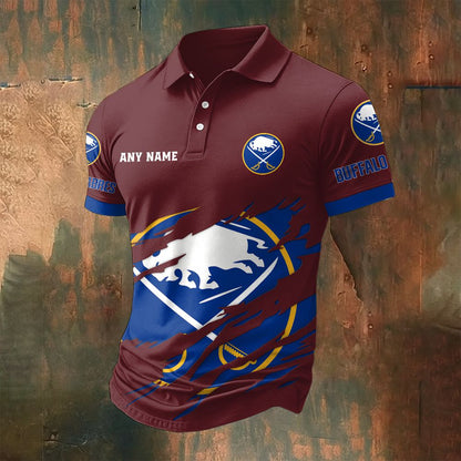 LIMITED EDITION - NEW CUSTOMIZED NHL28 BFS BUFFALO SABRES POLO SHIRT
