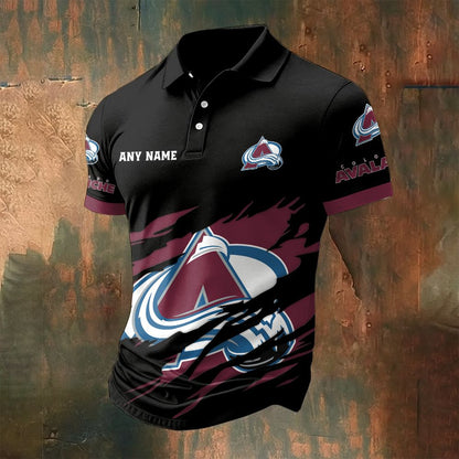 LIMITED EDITION - NEW CUSTOMIZED NHL05 CAL COLORADO AVALANCHE POLO SHIRT