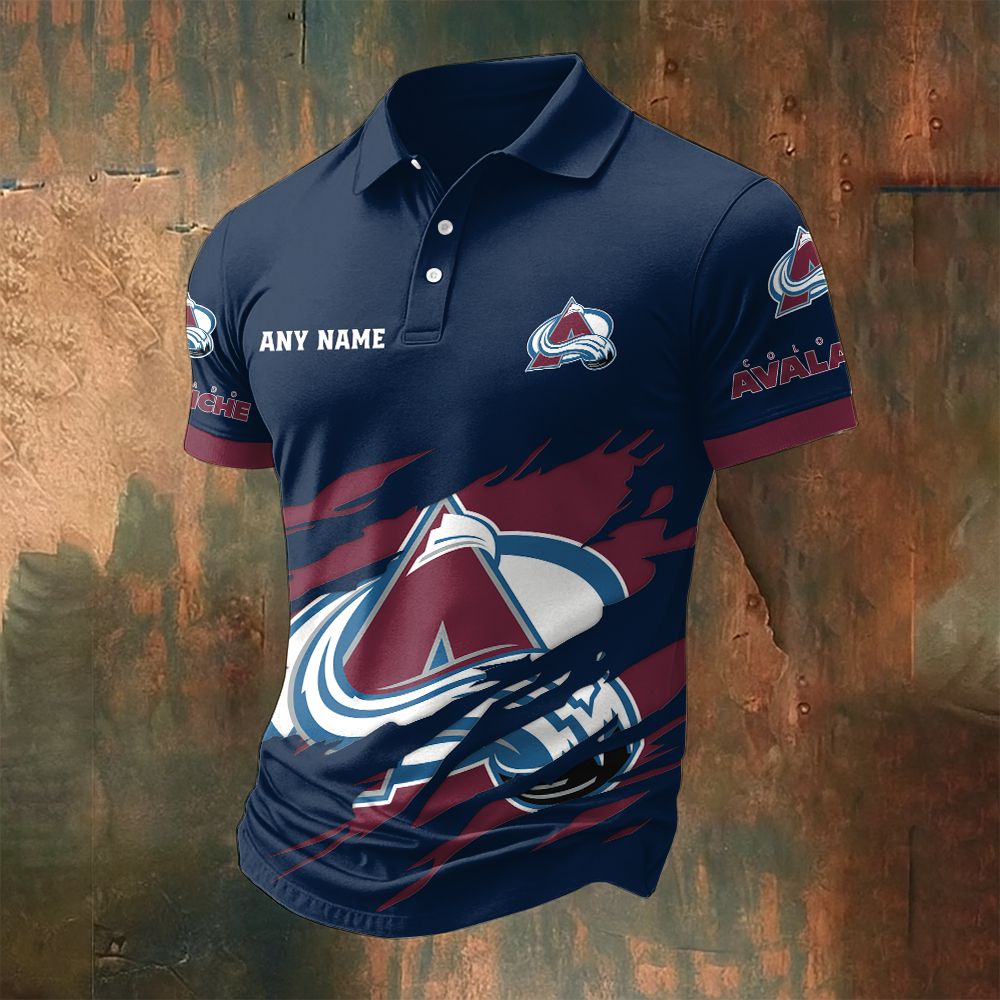 LIMITED EDITION - NEW CUSTOMIZED NHL05 CAL COLORADO AVALANCHE POLO SHIRT