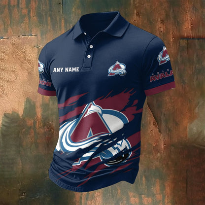 LIMITED EDITION - NEW CUSTOMIZED NHL05 CAL COLORADO AVALANCHE POLO SHIRT