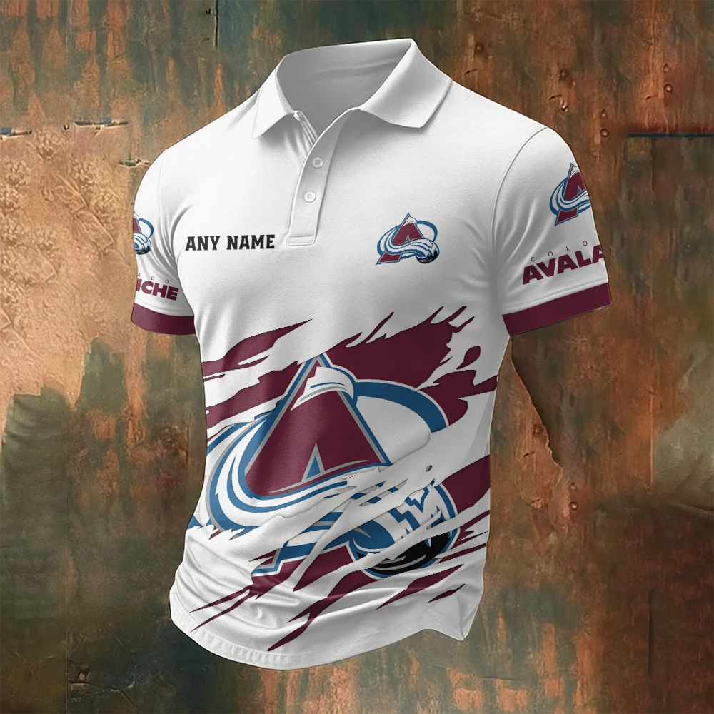 LIMITED EDITION - NEW CUSTOMIZED NHL05 CAL COLORADO AVALANCHE POLO SHIRT