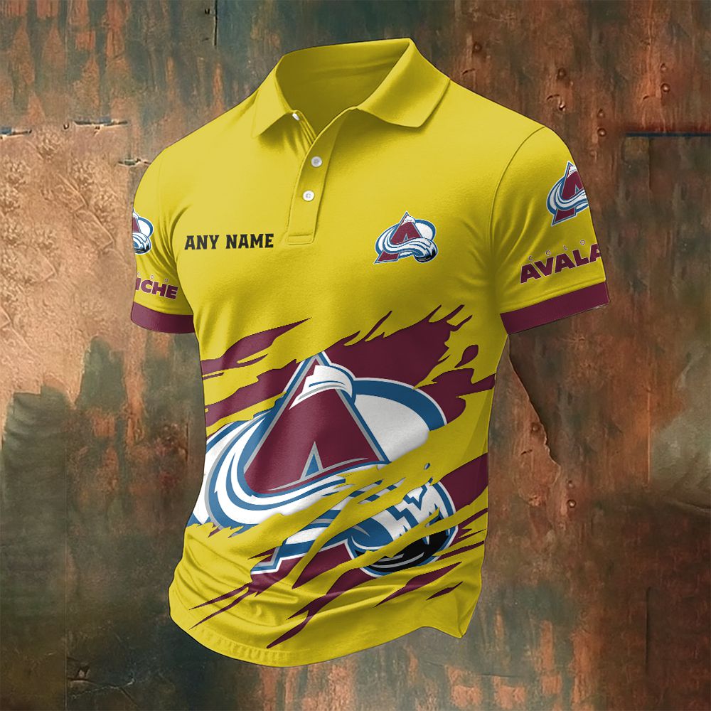 LIMITED EDITION - NEW CUSTOMIZED NHL05 CAL COLORADO AVALANCHE POLO SHIRT