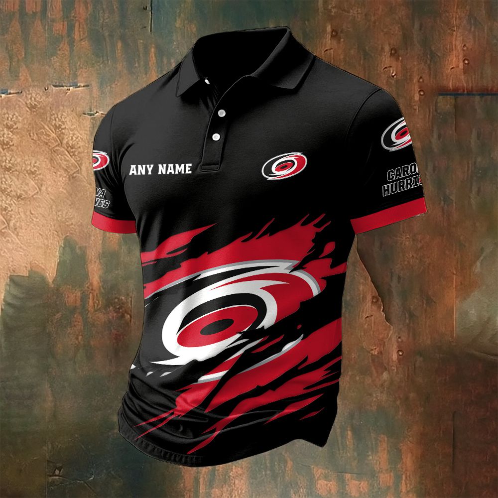 LIMITED EDITION - NEW CUSTOMIZED NHL07 CLH CAROLINA HURRICANES POLO SHIRT