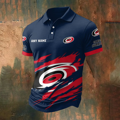 LIMITED EDITION - NEW CUSTOMIZED NHL07 CLH CAROLINA HURRICANES POLO SHIRT