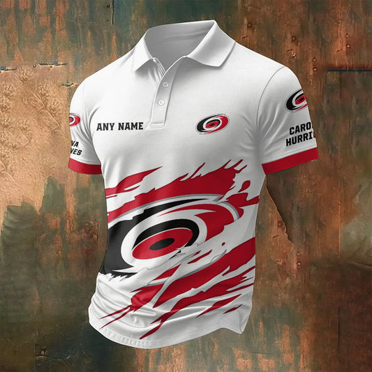 LIMITED EDITION - NEW CUSTOMIZED NHL07 CLH CAROLINA HURRICANES POLO SHIRT
