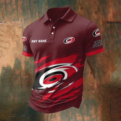 LIMITED EDITION - NEW CUSTOMIZED NHL07 CLH CAROLINA HURRICANES POLO SHIRT