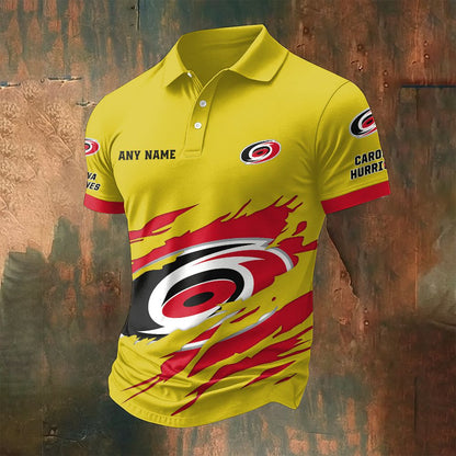 LIMITED EDITION - NEW CUSTOMIZED NHL07 CLH CAROLINA HURRICANES POLO SHIRT