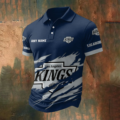 LIMITED EDITION - NEW CUSTOMIZED NHL16 LAK LOS ANGELES KINGS POLO SHIRT