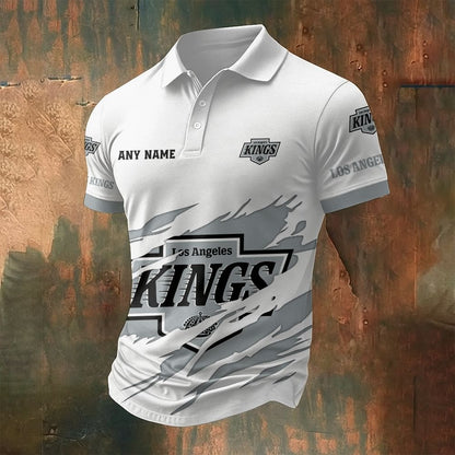 LIMITED EDITION - NEW CUSTOMIZED NHL16 LAK LOS ANGELES KINGS POLO SHIRT