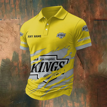 LIMITED EDITION - NEW CUSTOMIZED NHL16 LAK LOS ANGELES KINGS POLO SHIRT