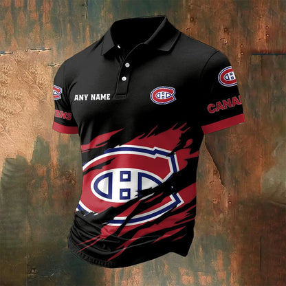 LIMITED EDITION - NEW CUSTOMIZED NHL11 MCD MONTREAL CANADIENS POLO SHIRT