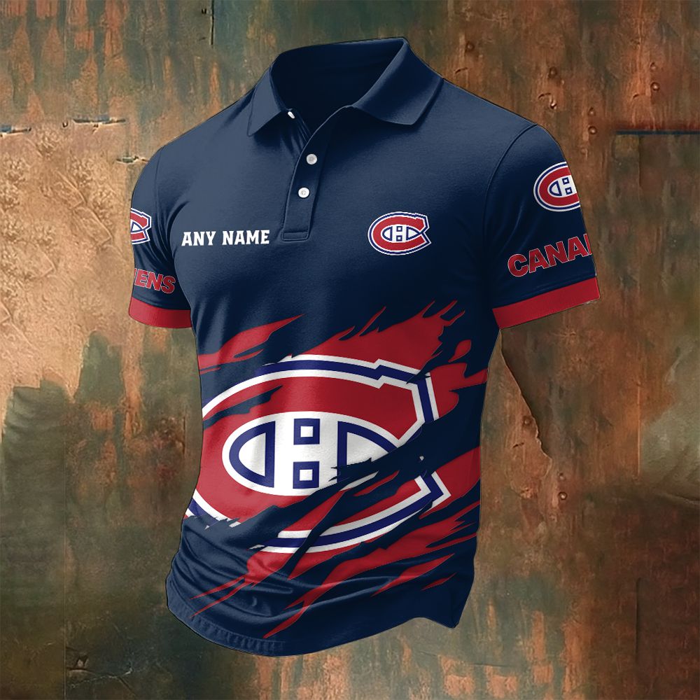 LIMITED EDITION - NEW CUSTOMIZED NHL11 MCD MONTREAL CANADIENS POLO SHIRT