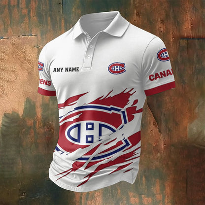 LIMITED EDITION - NEW CUSTOMIZED NHL11 MCD MONTREAL CANADIENS POLO SHIRT