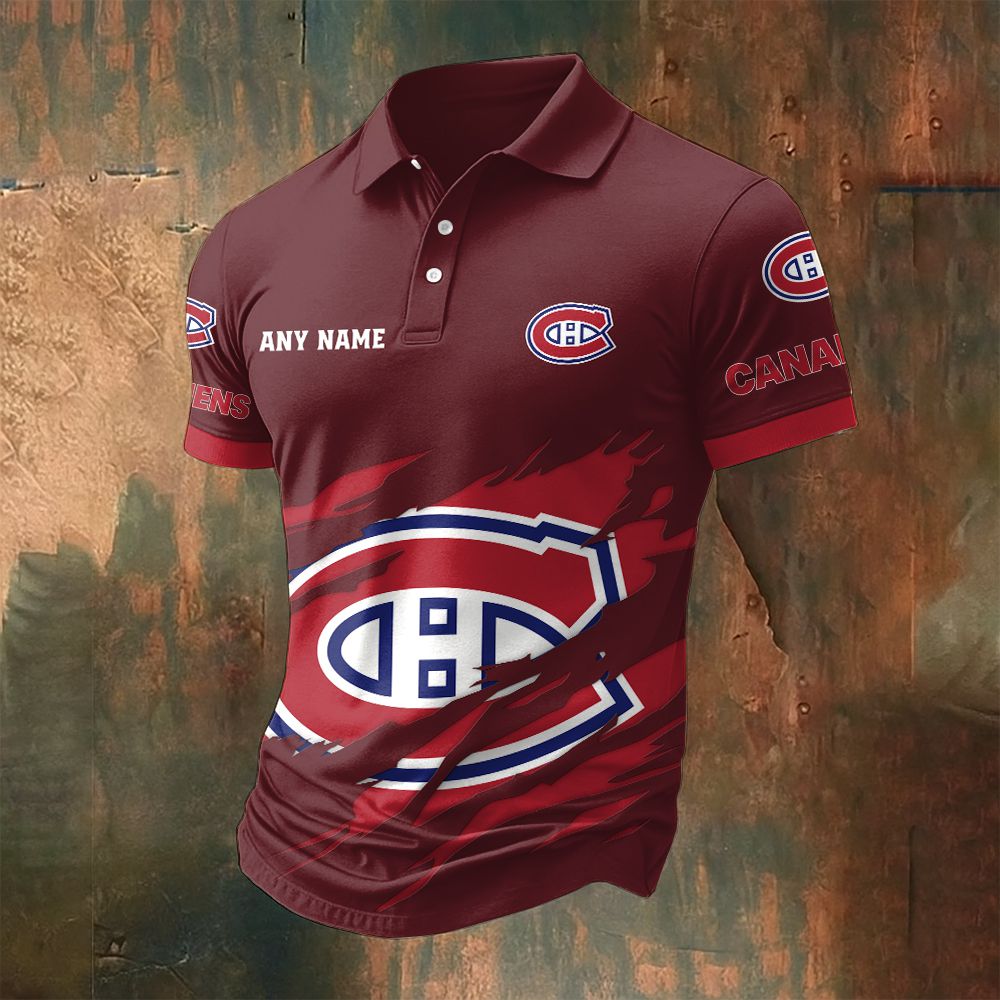 LIMITED EDITION - NEW CUSTOMIZED NHL11 MCD MONTREAL CANADIENS POLO SHIRT