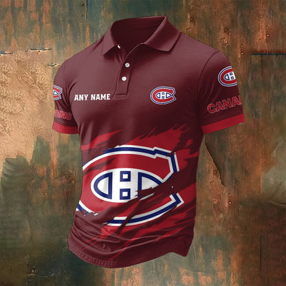 LIMITED EDITION - NEW CUSTOMIZED NHL11 MCD MONTREAL CANADIENS POLO SHIRT