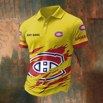 LIMITED EDITION - NEW CUSTOMIZED NHL11 MCD MONTREAL CANADIENS POLO SHIRT
