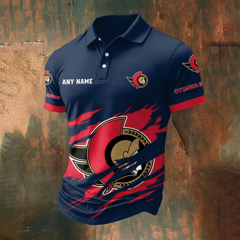 LIMITED EDITION - NEW CUSTOMIZED NHL29 OSN OTTAWA SENATORS POLO SHIRT