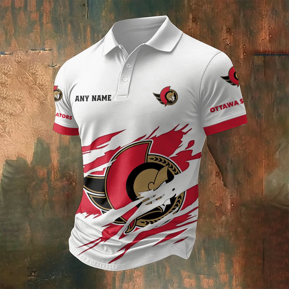 LIMITED EDITION - NEW CUSTOMIZED NHL29 OSN OTTAWA SENATORS POLO SHIRT