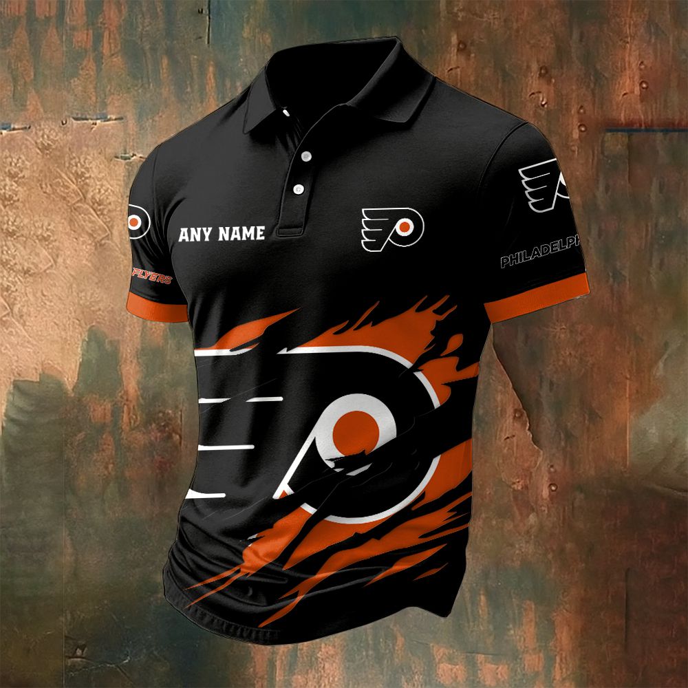 LIMITED EDITION - NEW CUSTOMIZED NHL27 PPF PHILADELPHIA FLYERS POLO SHIRT