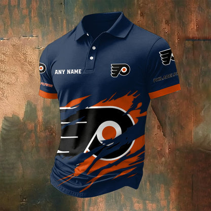 LIMITED EDITION - NEW CUSTOMIZED NHL27 PPF PHILADELPHIA FLYERS POLO SHIRT