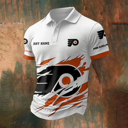 LIMITED EDITION - NEW CUSTOMIZED NHL27 PPF PHILADELPHIA FLYERS POLO SHIRT