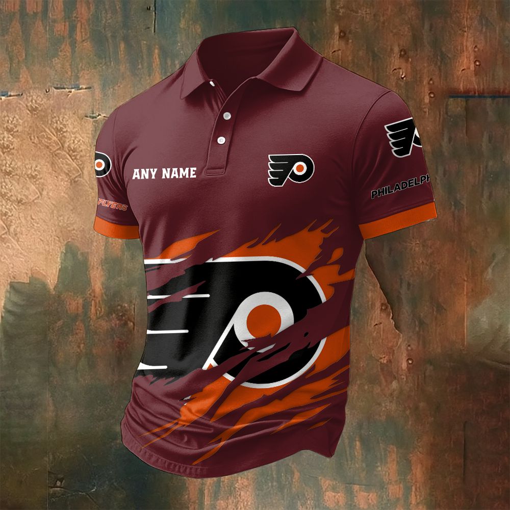 LIMITED EDITION - NEW CUSTOMIZED NHL27 PPF PHILADELPHIA FLYERS POLO SHIRT