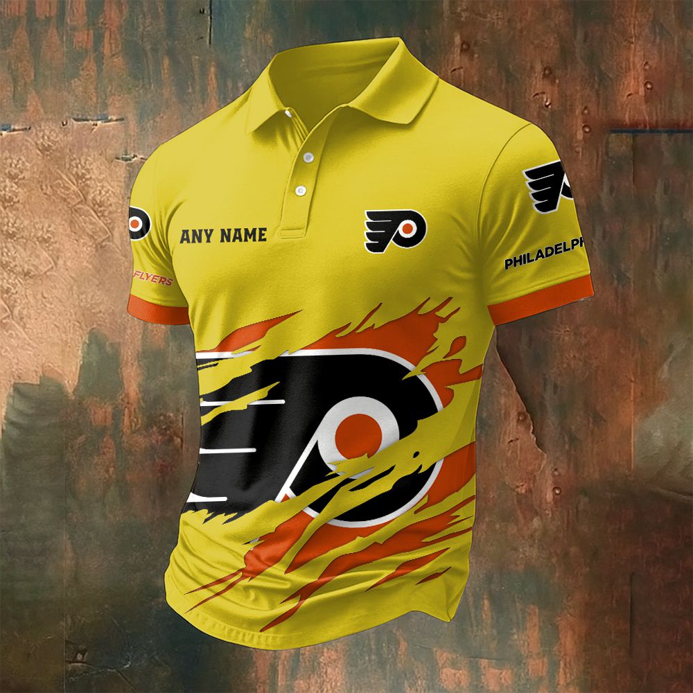 LIMITED EDITION - NEW CUSTOMIZED NHL27 PPF PHILADELPHIA FLYERS POLO SHIRT