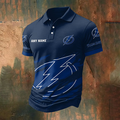 LIMITED EDITION - NEW CUSTOMIZED NHL12 TPL TAMPA BAY LIGHTNING POLO SHIRT