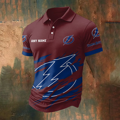 LIMITED EDITION - NEW CUSTOMIZED NHL12 TPL TAMPA BAY LIGHTNING POLO SHIRT