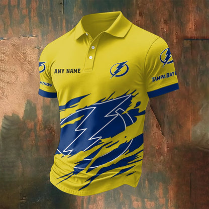 LIMITED EDITION - NEW CUSTOMIZED NHL12 TPL TAMPA BAY LIGHTNING POLO SHIRT