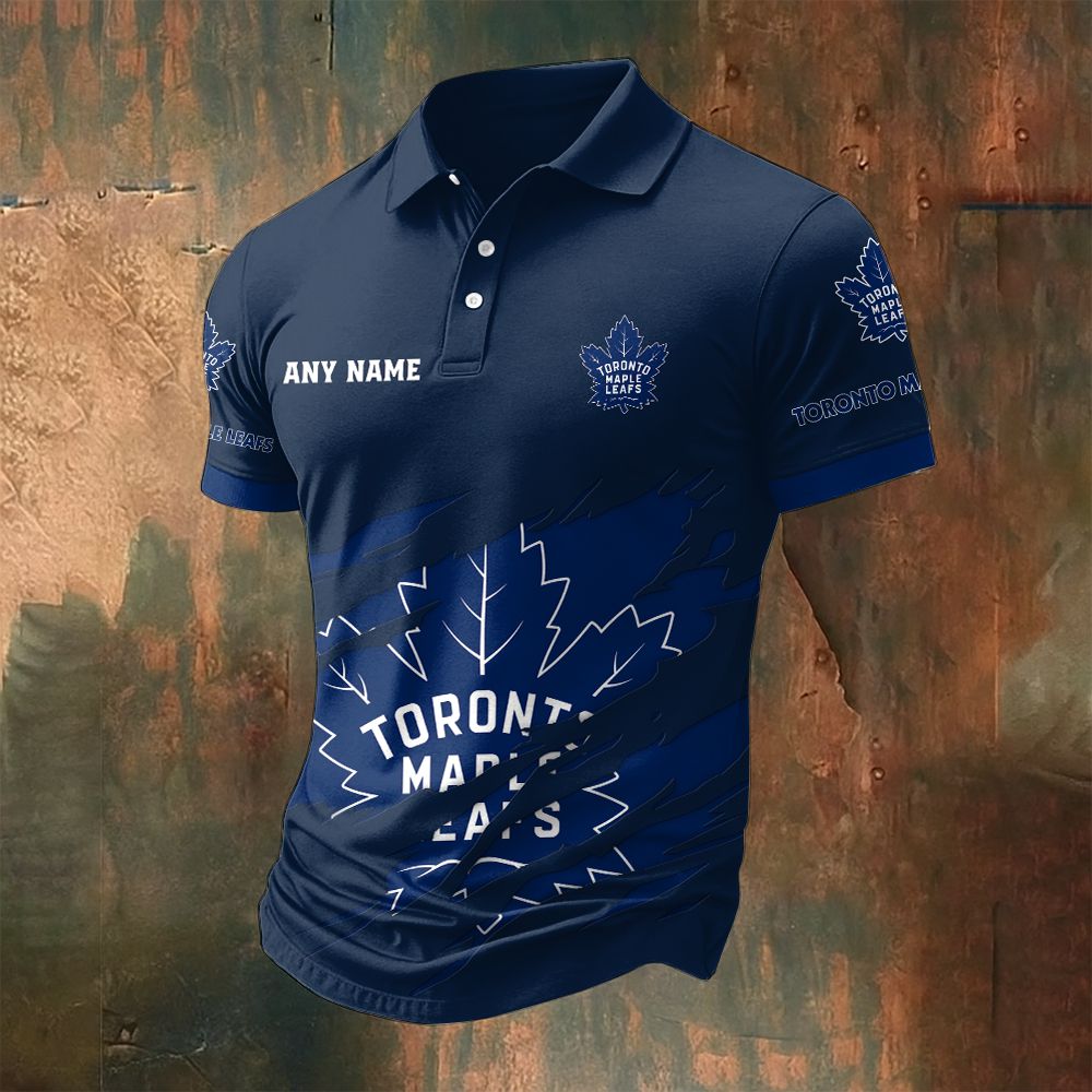 LIMITED EDITION - NEW CUSTOMIZED NHL23 TML TORONTO MAPLE LEAFS POLO SHIRT