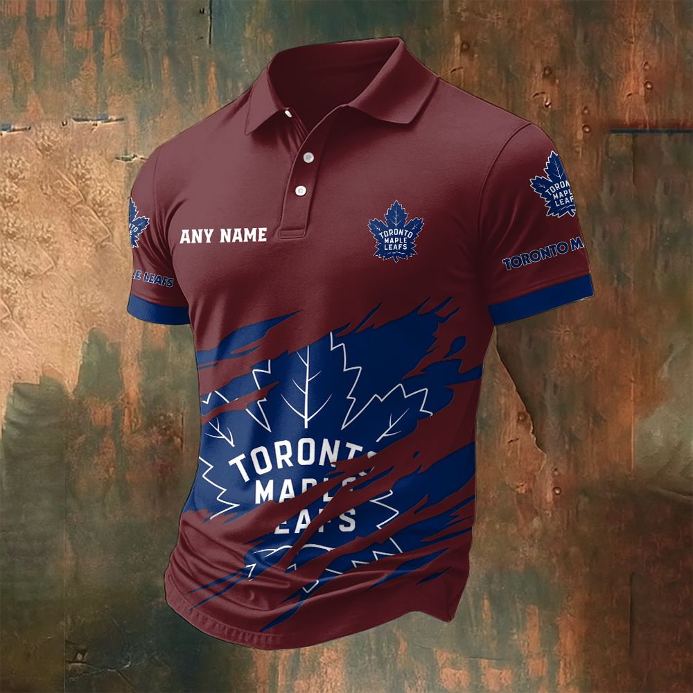 LIMITED EDITION - NEW CUSTOMIZED NHL23 TML TORONTO MAPLE LEAFS POLO SHIRT
