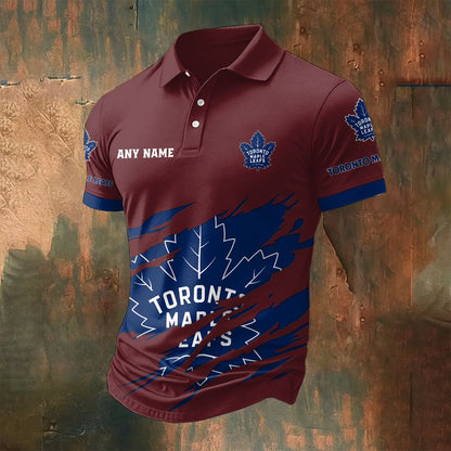 LIMITED EDITION - NEW CUSTOMIZED NHL23 TML TORONTO MAPLE LEAFS POLO SHIRT