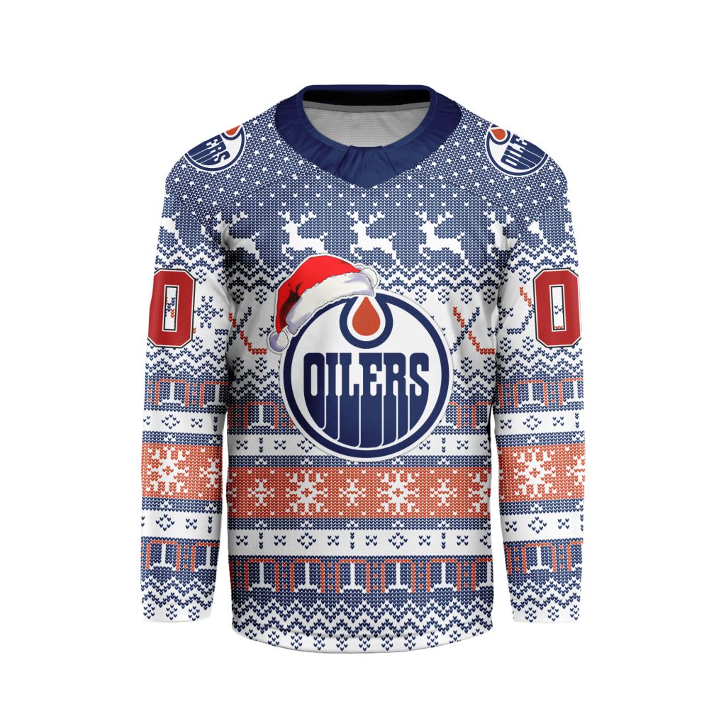 LIMITED EDITION - NEW CUSTOMIZED NHL03 EMO EDMONTON OILERS LONG SLEEVED T-SHIRT