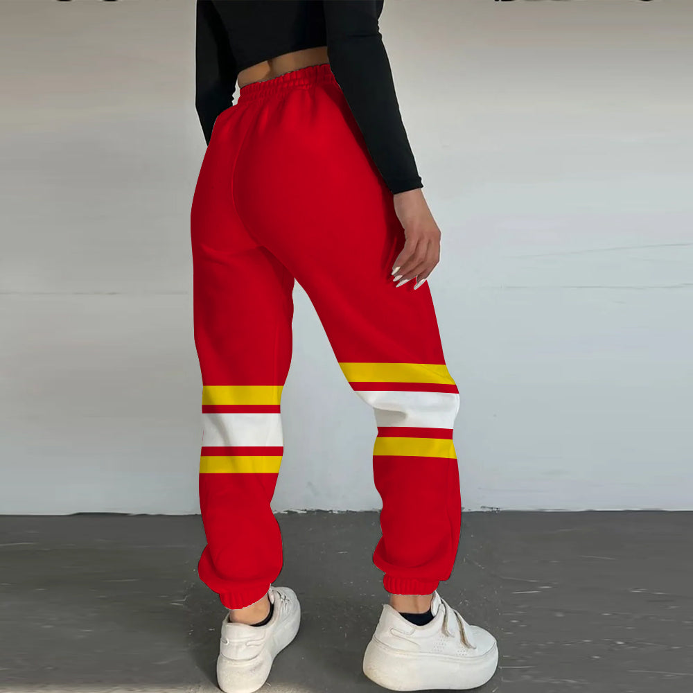 LIMITED EDITION - NEW CUSTOMIZED NHL17 CGF CALGARY FLAMES COMBO HOODIE & LONGPANTS